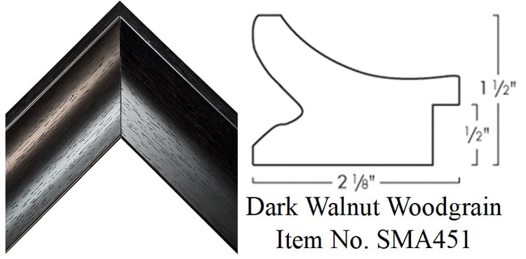 Dark Walnut Woodgrain Picture Frame Item No. SMA451