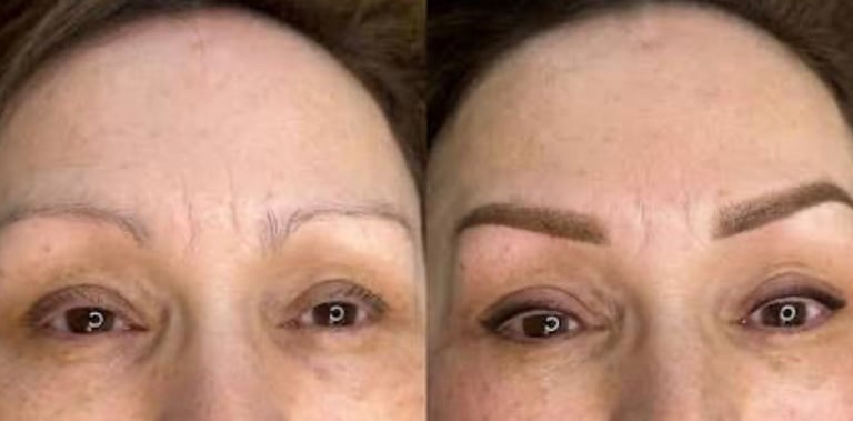 Augenbrauen mit Vollschattierung