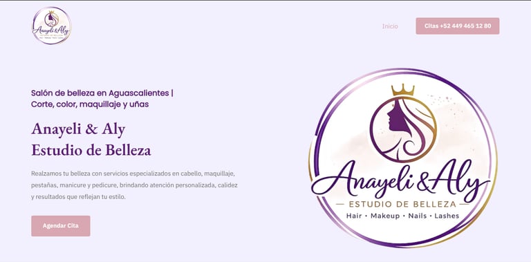 Anayeli & Aly Estudio de Belleza, salón de belleza en Aguascalientes con servicios de cabello y maquillaje.