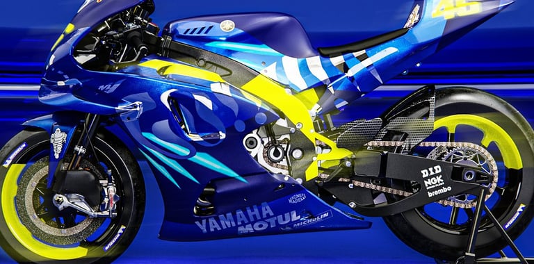 livery de una Yamaha de MotoGP inspirada en Valentino Rossi