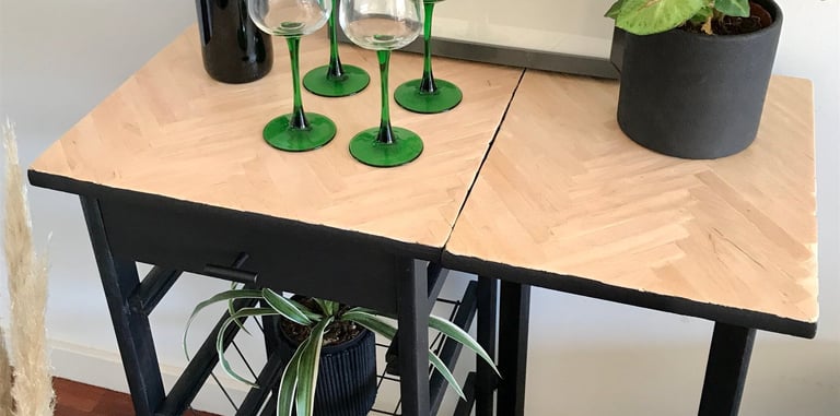 AFTER: Modern Upcycled Retro Drinks Trolley