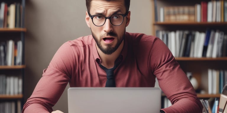man in blue denim jacket facing turned on monitor