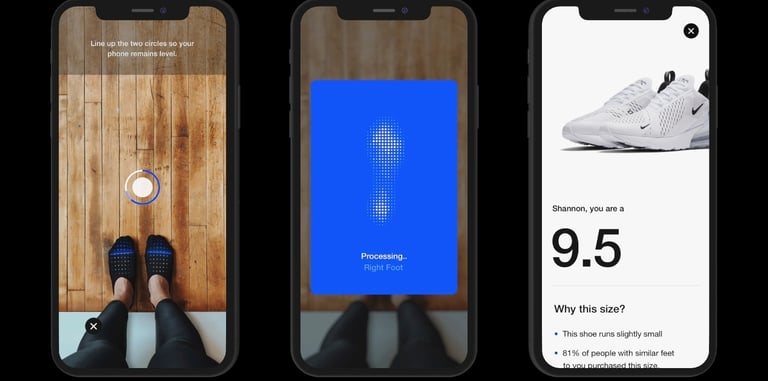 Adidas e Nike: Tênis e Tamanhos em 3D