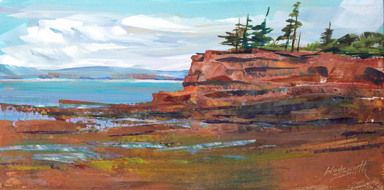 BURNTCOAT LOOKOUT - painting by Sharon Wadsworth-Smith