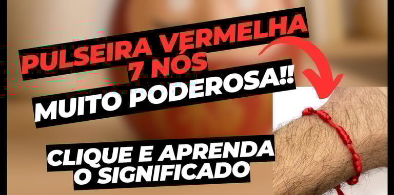 Pulseira vermelha 7 nós Kabbalah — símbolo de proteção espiritual contra o mau-olhado