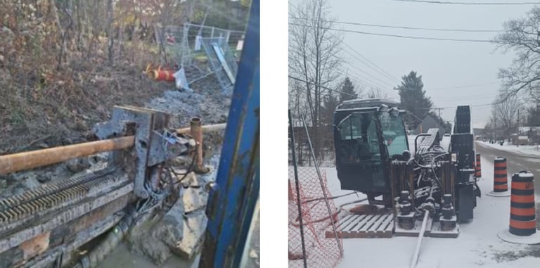 Tubería de 30”Ø x 500 metros de longitud, acero al carbón Equipo DD-220 American Augers