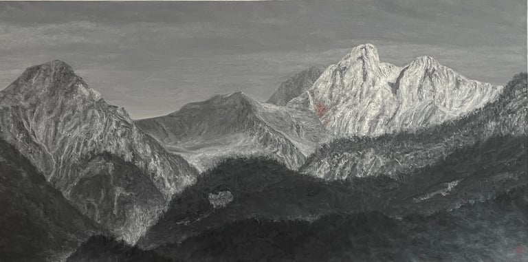 Tableau peinture à l'huile - Le Pays d'En Haut