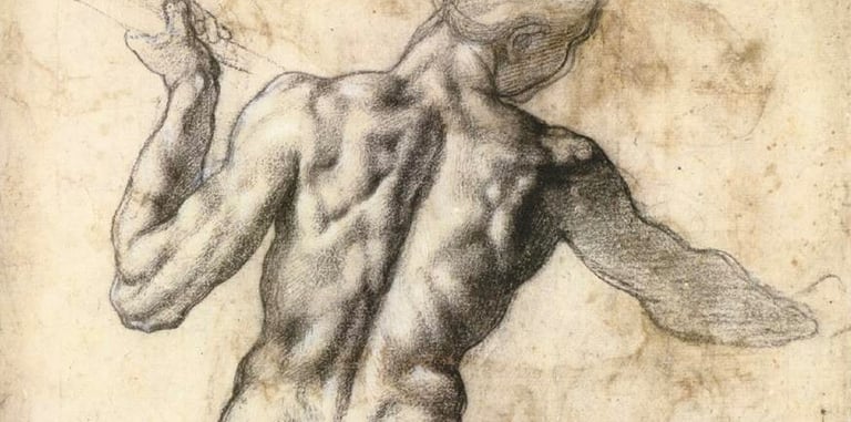 Michelangelo – Studies for the Battle of Cascina (1504)