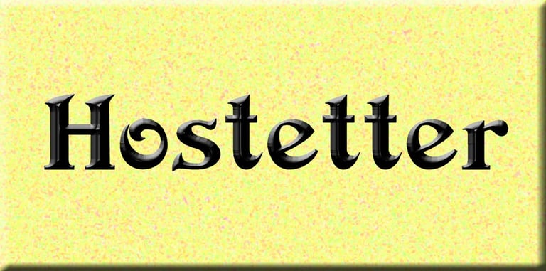 decorative sign featuring Hostetter name
