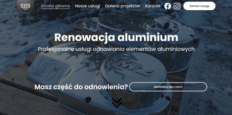 zdjęcie z realizacji strony internetowej renowacjaaluminium.pl