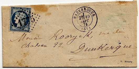 Losange Gros Chiffres 1775 et type 17.