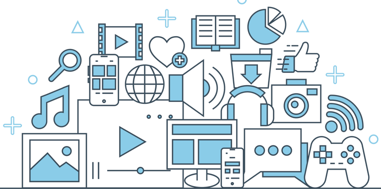different types of electronic devices used by content creators