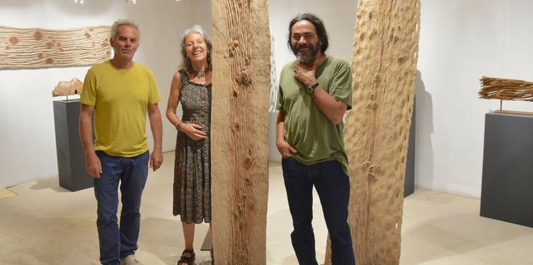 Galerie l'Hirondelle - Jaï Artiste Peintre et Céramiste accompagné Clermonde Oulmont Artiste Peintre