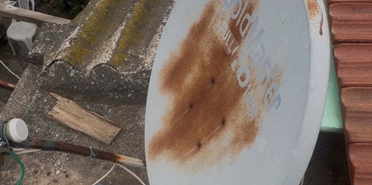 paslanmıs lnb demiri paslı çanak çanak tamiri uyducu