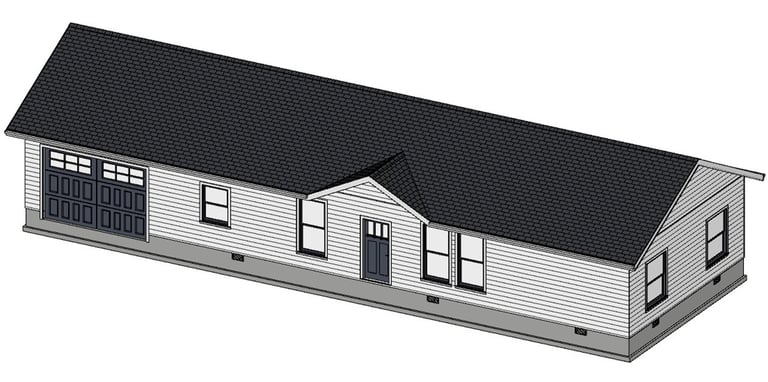 The Brighton floor plan exterior view.