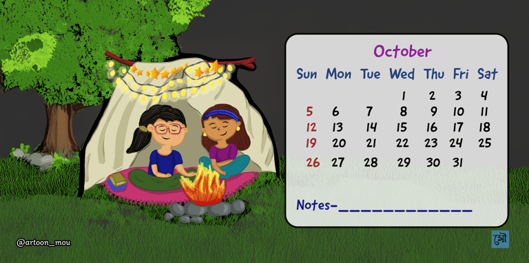 custom calendar-October