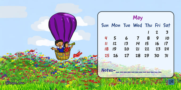 custom calendar- May