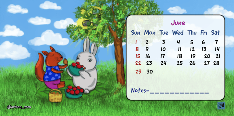 Custom Calendar-June