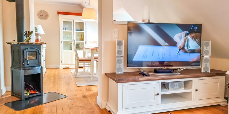 Gemütlicher Wohnbereich der luxuriösen Ferienwohnung in Coburg