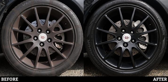before and after wheel cleaning