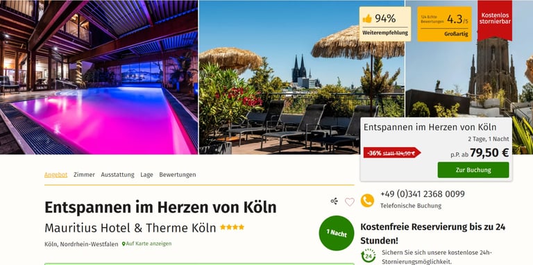 Kurz mal Weg Citytrip Wellness in Köln