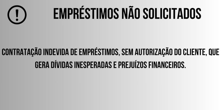Emprestimos não solicitados