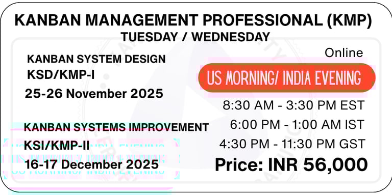 Kanban Management Professional KMP Training Kanban University