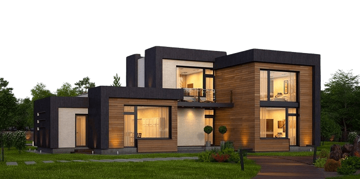 a house with a lot of windows and a nice view of the house