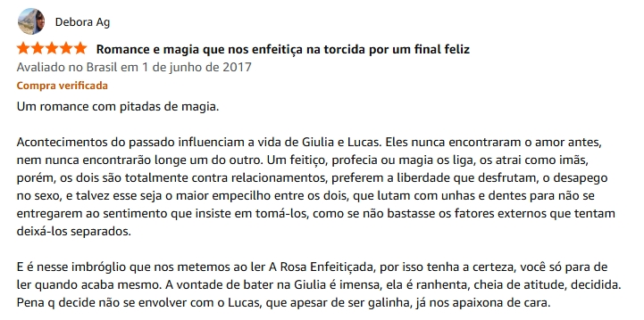 Avaliação Cliente Amazon