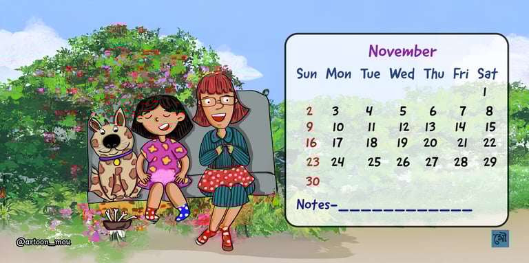 custom calendar-November