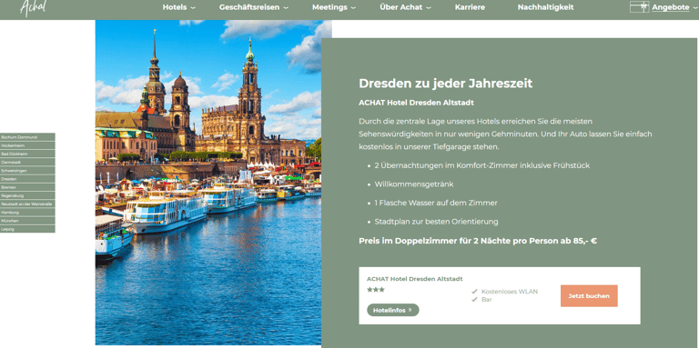 Achat Hotels - Städtereise Dresden Angebot