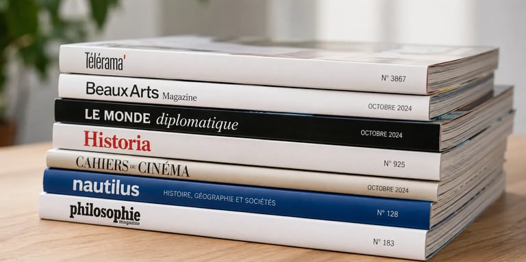 Collection de magazines culturels et spécialisés reconnus par Wikipédia