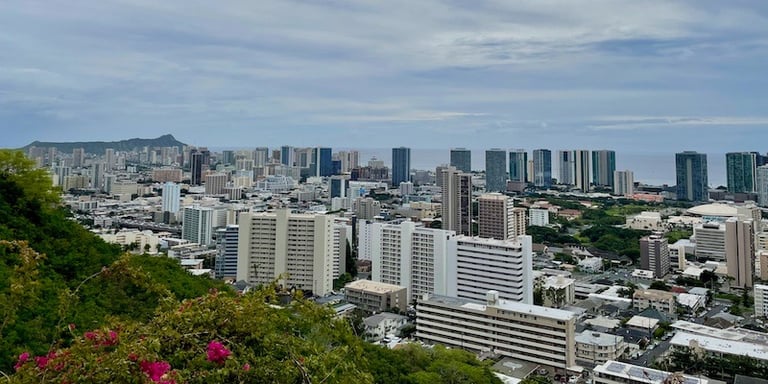 Honolulu Hawai'i Punchbowl Krater Ausblick