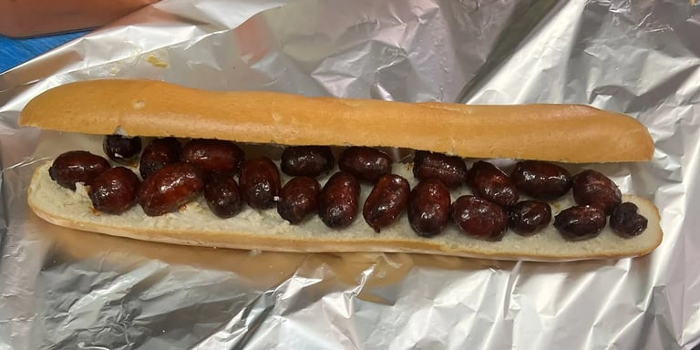 bocadillo de chorizo frito