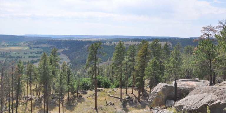 devils tower surrounding prairie wyoming