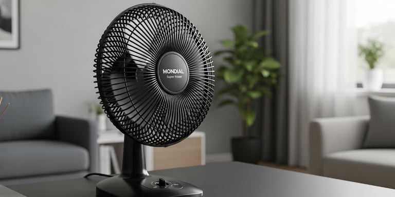 a fanless fan sitting on top of a table