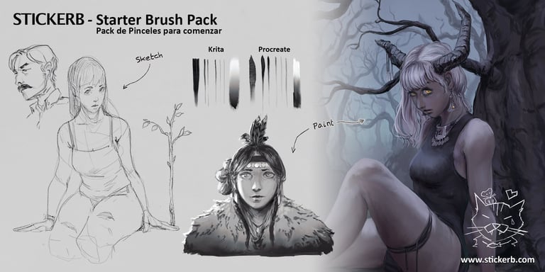 Starter brush pack - pack de pinceles para comenzar