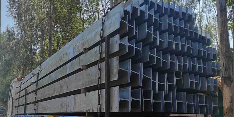 “Front view of MS I-beam/H-beam for structural export supply”