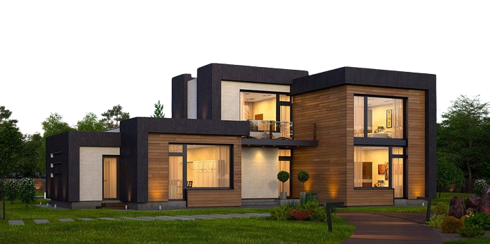 a house with a lot of windows and a nice view of the house
