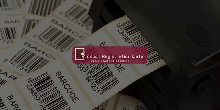 Barcode labels being printed, representing barcode registration in Qatar for product traceability and compliance.