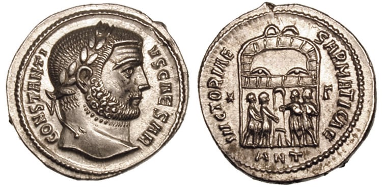 moneda de la epoca de constancio cloro