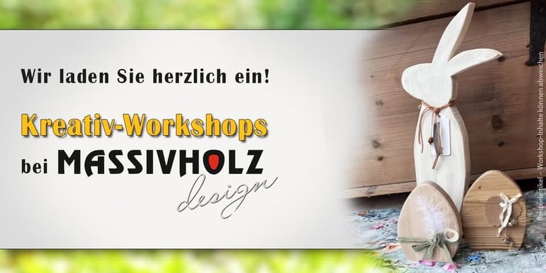 kreative Workshops mit Holz bei Massivholz Design – für Kinder geeignet