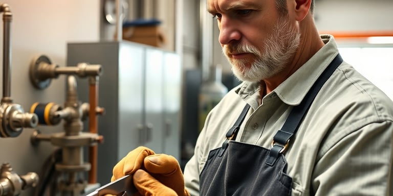 Handwerker bei der Arbeit / KI generiertes Bild
