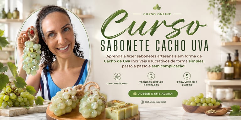 curso sabonete cacho de uva
