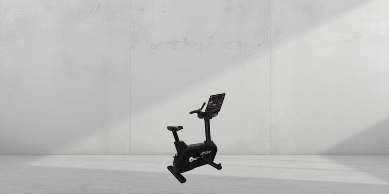 Life Fitness Aspire upright bike commercial cardio UAE by FLYWHEEL ME Dubai
