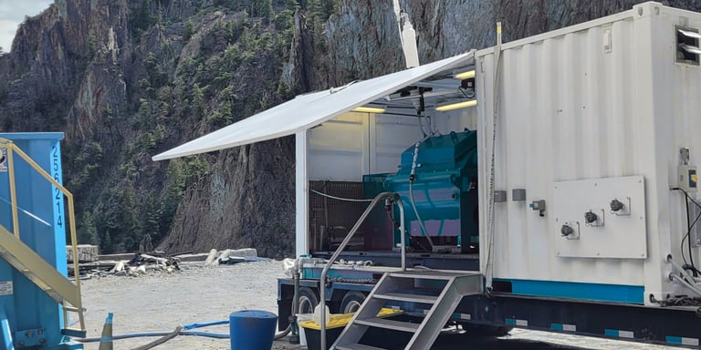 Avivid trailer on the Nelson Tunnel site in CO.