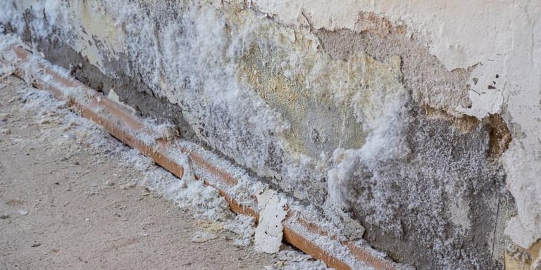 humidité en pied de mur moissisure