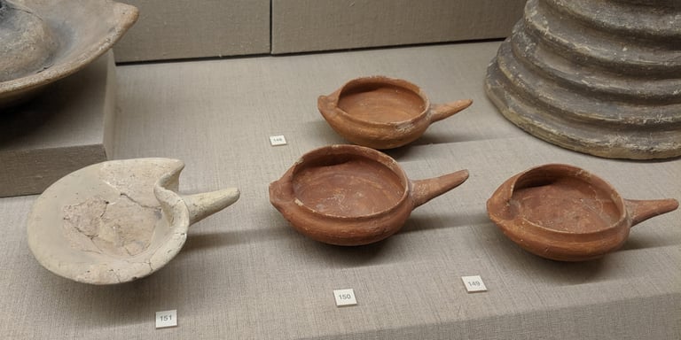Pottery in the Thera archeological Museum