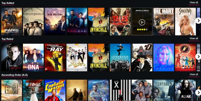 Disfrutas de las series del momento en calidad HD On demand
