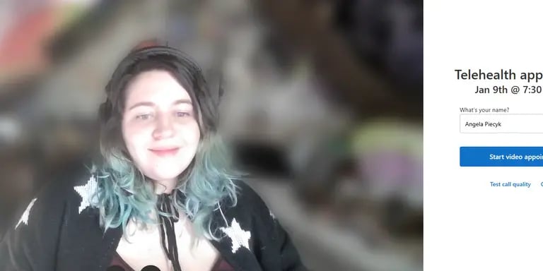 Angela Piecyk providing virtual therapy to Philadelphia clients via secure telehealth platform